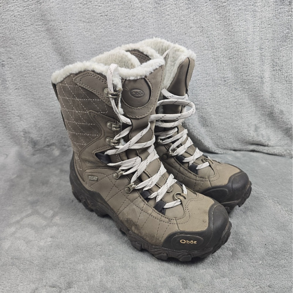 Oboz Bridger Insulated B-DRY Sherpa Lined Boots Womens Size 7 Outdoor Shoes